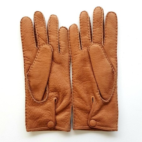 Gants en Cuir de Pécari Cork Léonie Doublure en Alpaga.