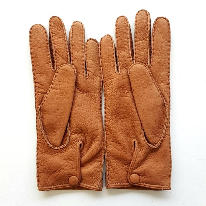 Gants en Cuir de Pécari Cork Léonie Doublure en Alpaga.
