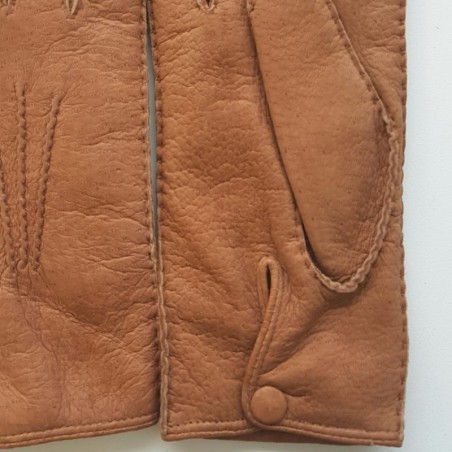 Gants en Cuir de Pécari Cork Léonie Doublure en Alpaga.