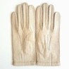 Gants en Cuir de Pécari Otmeal et Kapuzin Patt Non Doublés.