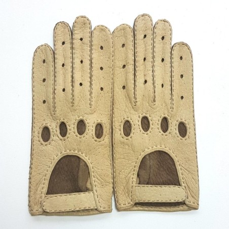 Gants en Cuir de pécari Otmeal Kapuzin Pompeia Non Doublés.