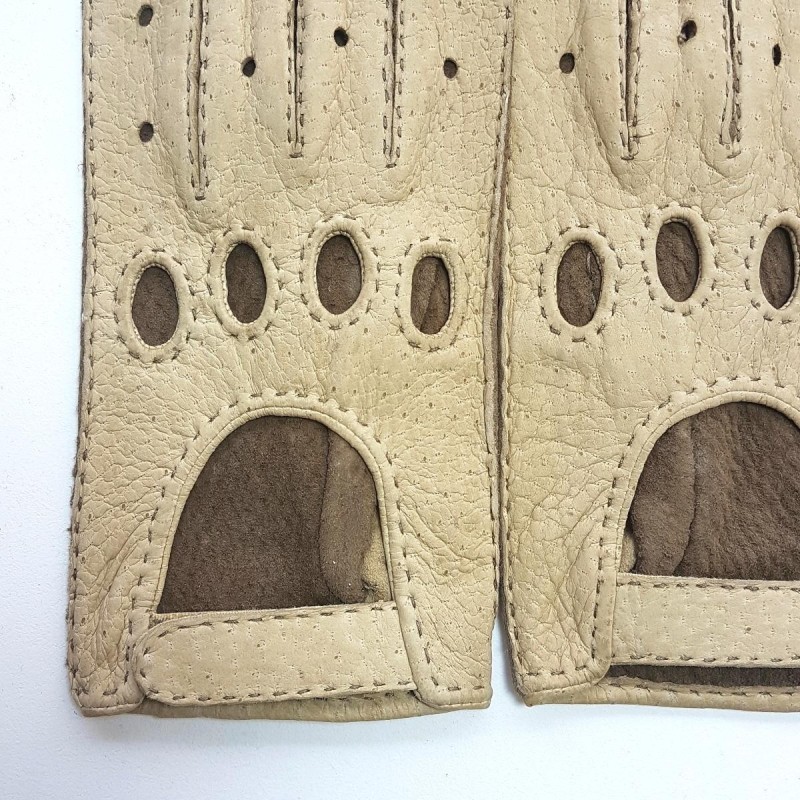 Gants en Cuir de pécari Otmeal Kapuzin Pompeia Non Doublés.