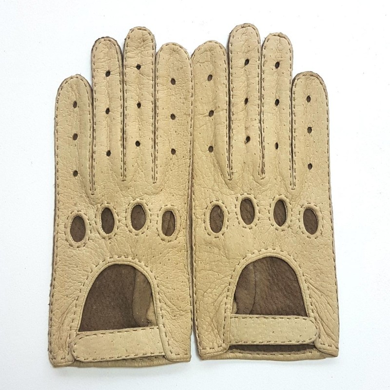 Gants en Cuir de pécari Otmeal Kapuzin Pompeia Non Doublés.