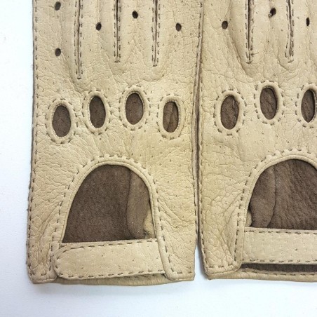 Gants en Cuir de pécari Otmeal Kapuzin Pompeia Non Doublés.
