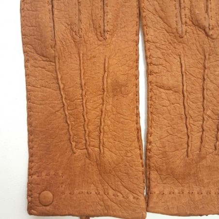Gants en Cuir de Pécari Cork Pernille Non Doublés.