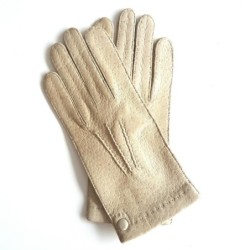 Gants en Cuir de Pécari Otmeal Pernille Non Doublés.