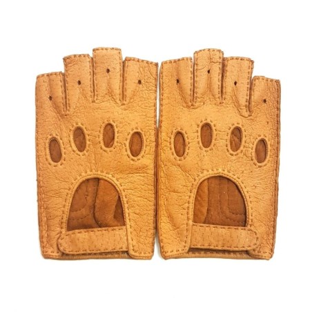 Mitaines en Cuir de Pécari Cork Mathéo Non Doublés.