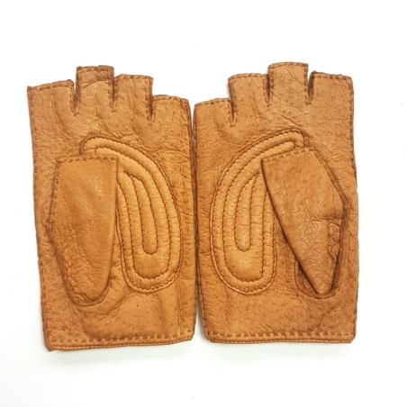 Mitaines en Cuir de Pécari Cork Mathéo Non Doublés.