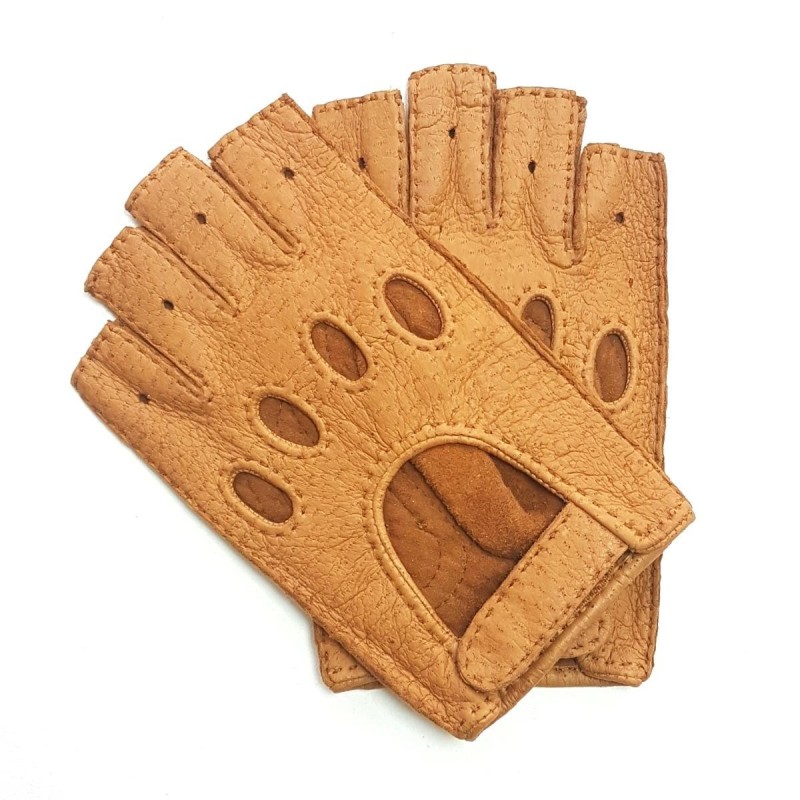 Mitaines en Cuir de Pécari Cork Mathéo Non Doublés.