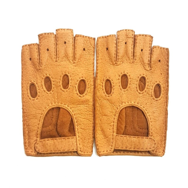 Mitaines en Cuir de Pécari Cork Mathéo Non Doublés.