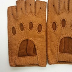 Mitaines en Cuir de Pécari Cork Mathéo Non Doublés.