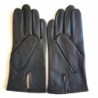 Gants en Cuir d'Agneau Noir Henri Non Doublés.