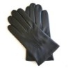 Gants en Cuir d'Agneau Noir Henri Non Doublés.
