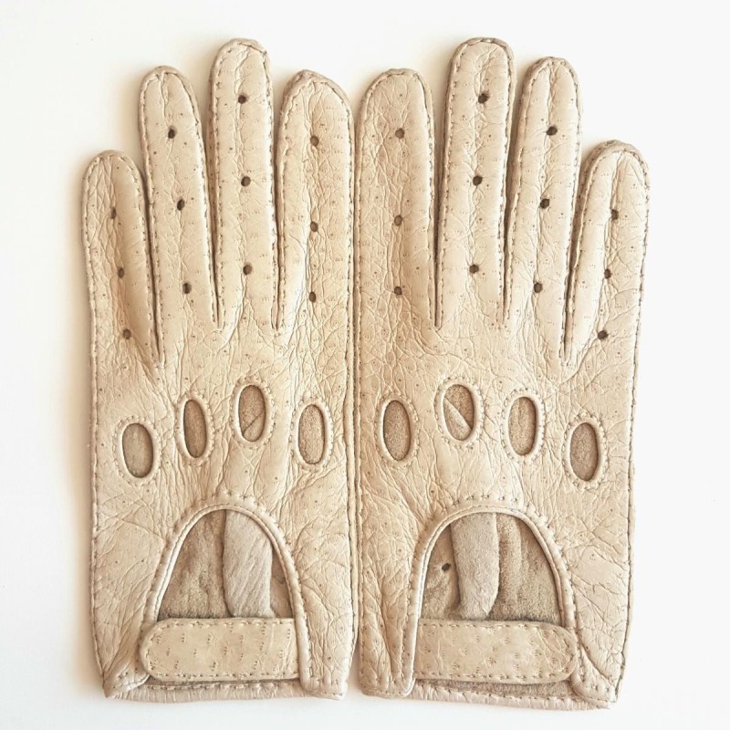 Gants en Cuir de pécari Otmeal Pompeia Non Doublés.