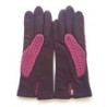 Gants en Cuir d 'Agneau Rose Prune Gants de Conduite Non Doublés.