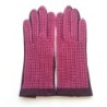 Gants en Cuir d 'Agneau Rose Prune Gants de Conduite Non Doublés.