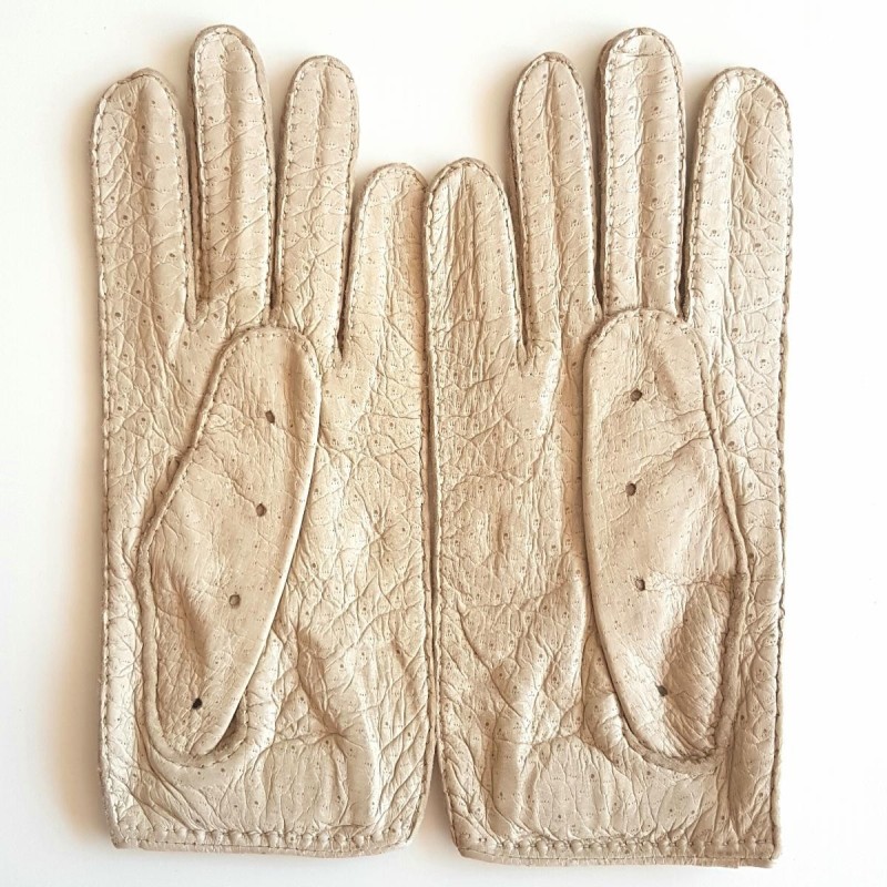 Gants en Cuir de pécari Otmeal Pompeia Non Doublés.