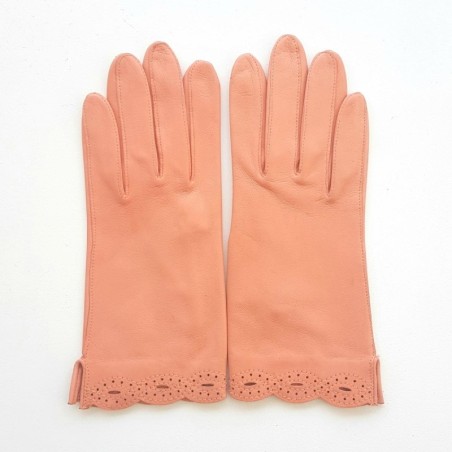 Gants en Cuir d'Agneau Pêche Emilie Non Doublés.