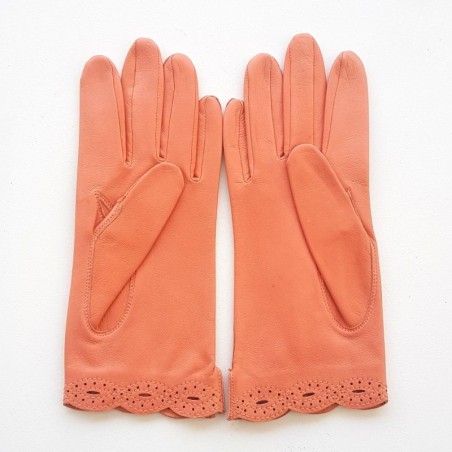 Gants en Cuir d'Agneau Pêche Emilie Non Doublés.