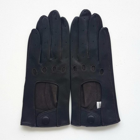 Gants en Cuir d'Agneau Marron Audrey Non Doublés.