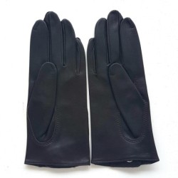 Gants en Cuir d'Agneau Marron Audrey Non Doublés.