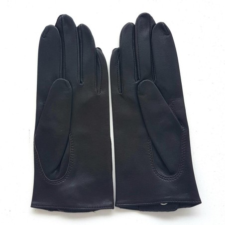 Gants en Cuir d'Agneau Marron Audrey Non Doublés.
