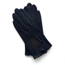 Gants en Cuir d'Agneau Marron Audrey Non Doublés.