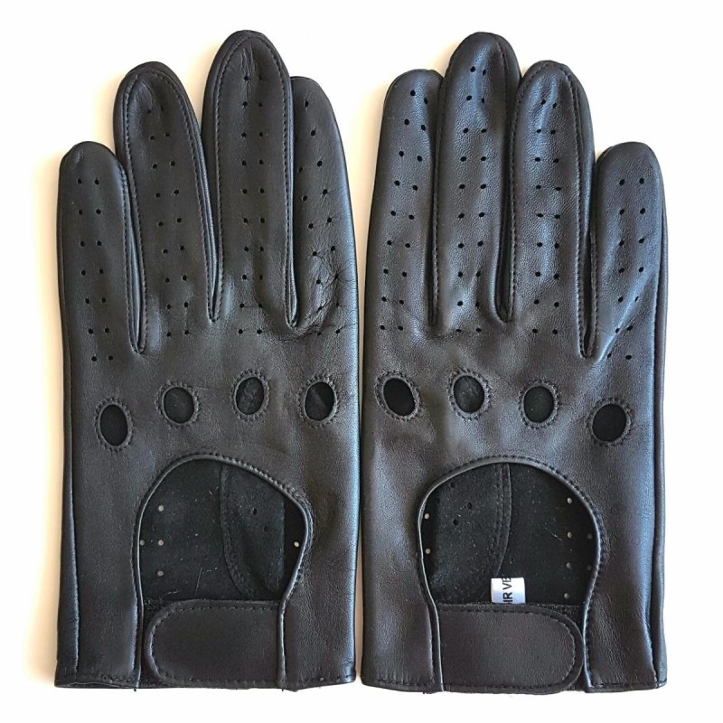 Gants en Cuir d'Agneau Noir Ayrton Non Doublés.