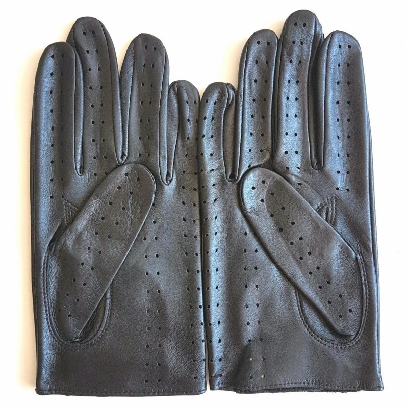 Gants en Cuir d'Agneau Noir Ayrton Non Doublés.