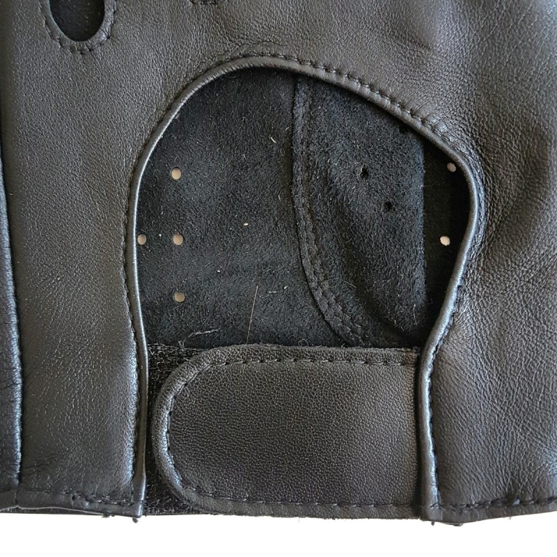 Gants en Cuir d'Agneau Noir Ayrton Non Doublés.