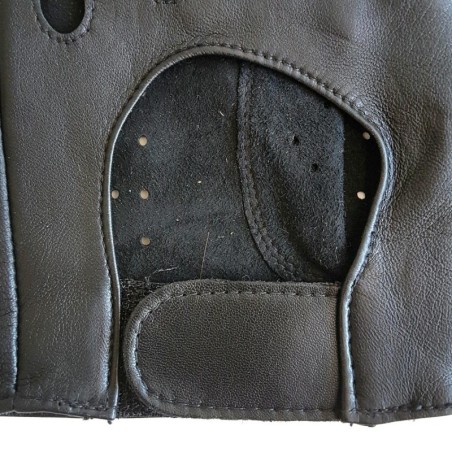 Gants en Cuir d'Agneau Noir Ayrton Non Doublés.