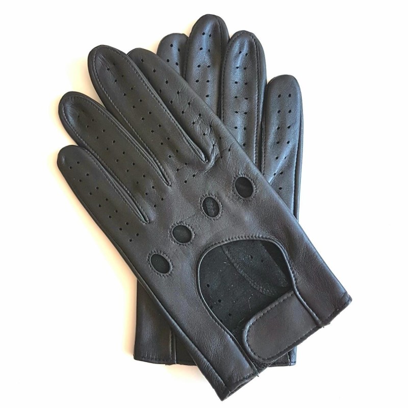 Gants en Cuir d'Agneau Noir Ayrton Non Doublés.