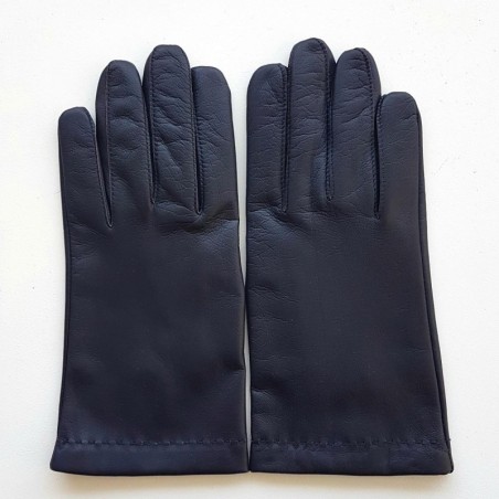 Gants en Cuir d'Agneau Prune Raphaël Doublés soie.