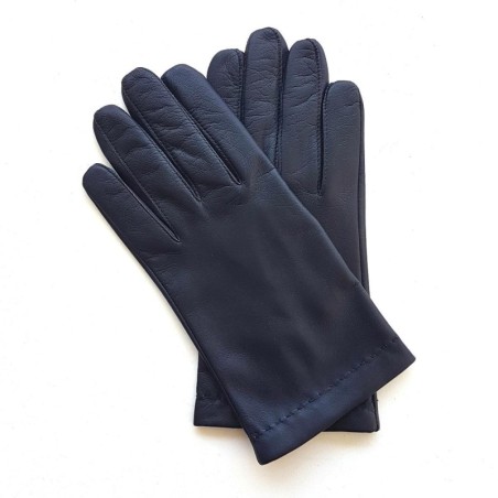 Gants en Cuir d'Agneau Prune Raphaël Doublés soie.