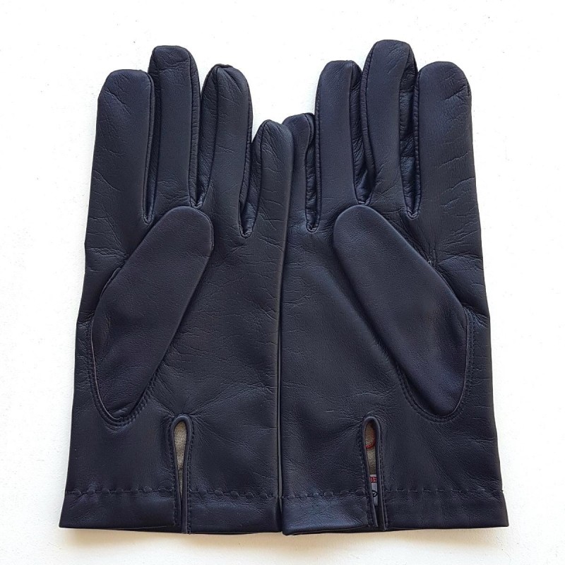 Gants en Cuir d'Agneau Prune Raphaël Doublés soie.