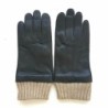 Gants en Cuir d'Agneau Laine Acrylique Marron Albert Doublés Cachemire