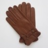 Gants en Cuir d'Agneau Biscuit Arthur Doublure Cachemire.