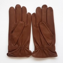 Gants en Cuir d'Agneau Biscuit Arthur Doublure Cachemire.