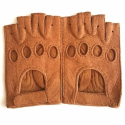 Mitaines en Cuir de Pécari Cork Marlène Non Doublées.