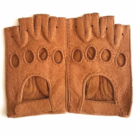 Mitaines en Cuir de Pécari Cork Marlène Non Doublées.