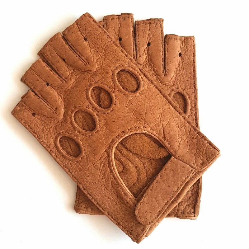 Mitaines en Cuir de Pécari Cork Marlène Non Doublées.