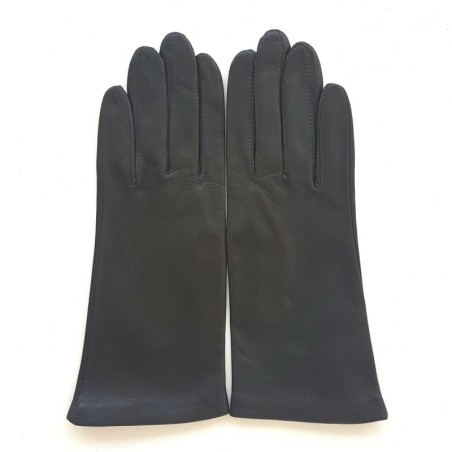 Gants en Cuir d'Agneau Marron Adeline Doublés Cachemire.