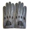 Gants en Cuir de Pécari Noir Pompeia Non Doublés.