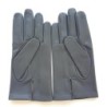 Gants en Cuir d'Agneau Gris Bordeaux Akano Doublés Soie.