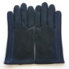 Gants en Cuir d'Agneau Noirs Myrtille Akano Doublés Soie.