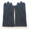 Gants en Cuir d'Agneau Noirs Myrtille Akano Doublés Soie.