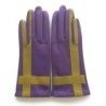 Gants Cuir d'Agneau Améthyste Luciole Géométria Doublés soie.