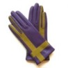 Gants Cuir d'Agneau Améthyste Luciole Géométria Doublés soie.