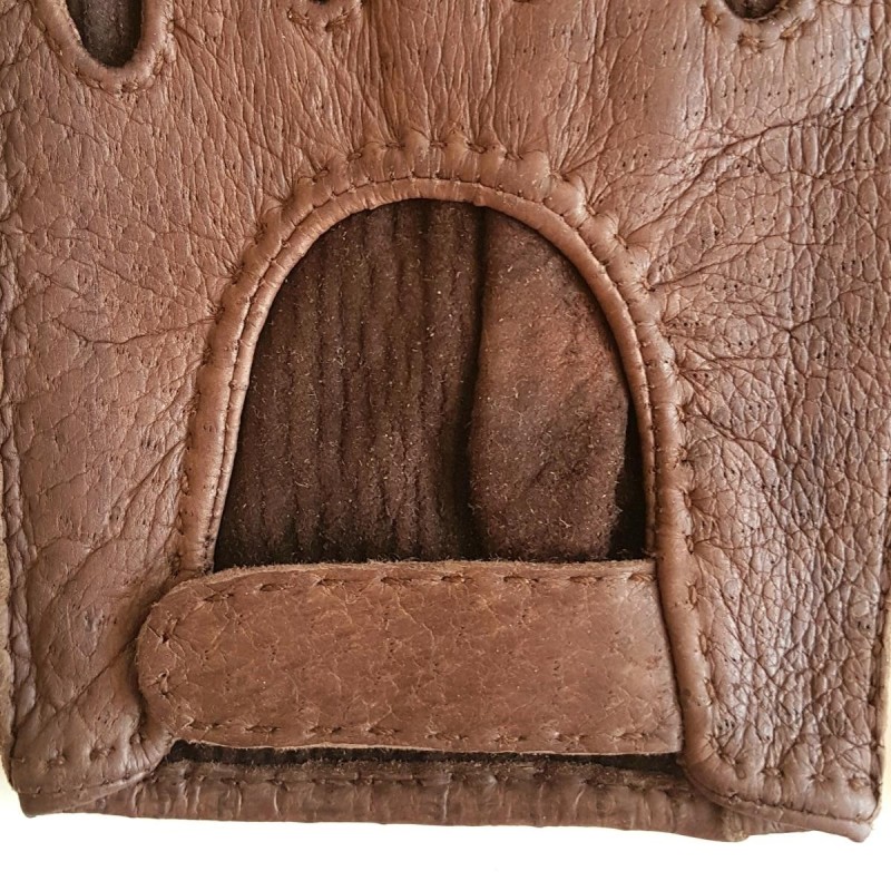 Gants en Cuir de Pécari, Vison, Pompeia, Non Doublés.
