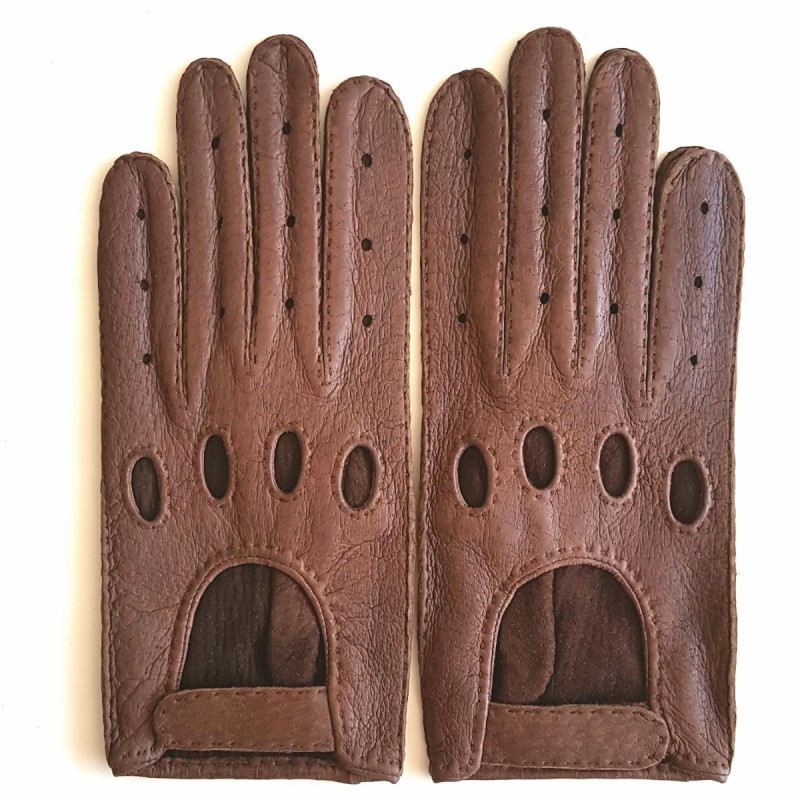 Gants en Cuir de Pécari, Vison, Pompeia, Non Doublés.